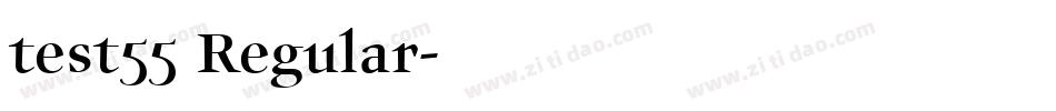 test55 Regular字体转换